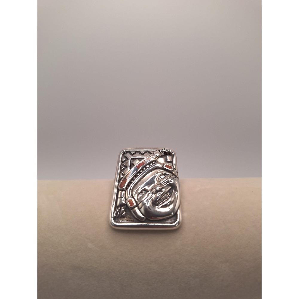 Kathleen Wall sterling clown pendant Native American sterling silver  RARE
